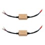 2 PCS H15 LED Headlight Canbus Error Free Computer Warning Canceller Resistor Decoders Anti-Flicker Capacitor Harness