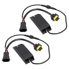 2 PCS H11 DC12V 50W 6 Ohms Fog Light Split Dual Resistance Decoder