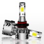 2 PCS 9005/HB3 27W 3000LM 6000K Pure White COB Chips LED Headlight Bulbs Conversion Kit, DC 9-36V