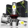 2 PCS 9006/HB4 27W 3000LM 6000K Pure White COB Chips LED Headlight Bulbs Conversion Kit, DC 9-36V