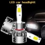 2 PCS H1 27W 3000LM 6000K Pure White COB Chips LED Headlight Bulbs Conversion Kit, DC 9-36V