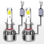 2 PCS H1 27W 3000LM 6000K Pure White COB Chips LED Headlight Bulbs Conversion Kit, DC 9-36V