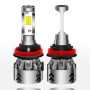 2 PCS H11 27W 3000LM 6000K Pure White COB Chips LED Headlight Bulbs Conversion Kit, DC 9-36V