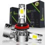 2 PCS H11 27W 3000LM 6000K Pure White COB Chips LED Headlight Bulbs Conversion Kit, DC 9-36V