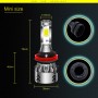 2 PCS H11 27W 3000LM 6000K Pure White COB Chips LED Headlight Bulbs Conversion Kit, DC 9-36V