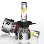 2 PCS H4 27W 3000LM 6000K Pure White Hi/Lo Beams COB Chips LED Headlight Bulbs Conversion Kit, DC 9-36V