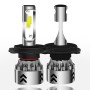 2 PCS H4 27W 3000LM 6000K Pure White Hi/Lo Beams COB Chips LED Headlight Bulbs Conversion Kit, DC 9-36V