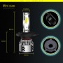 2 PCS H4 27W 3000LM 6000K Pure White Hi/Lo Beams COB Chips LED Headlight Bulbs Conversion Kit, DC 9-36V