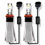 2 PCS H11 30W 4000LM 6000K Pure White CSP LED Headlight Bulbs Conversion Kit, DC 9-36V