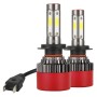 2 PCS EV16 H7 DC8-48V / 24W / 2800LM / 6000K IP67 Car LED Headlight Lamps