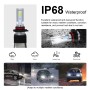 2 PCS T9 HB4 / 9006 9-36V / 25W / 3000K 4300K 6000K / 3000LM IP68 Car Triple Color LED Headlight Lamps
