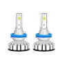 2 PCS R8 H8/H9/H11 30W 3500LM 6000K IP65 Waterproof Car LED Headlight with 2 COB Lamps, DC 9-36V (White Light)