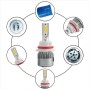 2 PCS C9 9004 18W 1800LM 6000K Waterproof IP68 Car Auto LED Headlight with 2 COB LED Lamps, DC 9-36V(White Light)