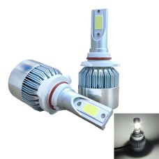 2 PCS C9 9005 18W 1800LM 6000K Waterproof IP68 Car Auto LED Headlight with 2 COB LED Lamps, DC 9-36V(White Light)