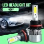 2 PCS C9 9007 18W 1800LM 6000K Waterproof IP68 Car Auto LED Headlight with 2 COB LED Lamps, DC 9-36V(White Light)