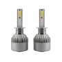 2 PCS C9 H1 18W 1800LM 6000K Waterproof IP68 Car Auto LED Headlight with 2 COB LED Lamps, DC 9-36V(White Light)