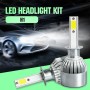 2 PCS C9 H1 18W 1800LM 6000K Waterproof IP68 Car Auto LED Headlight with 2 COB LED Lamps, DC 9-36V(White Light)