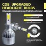 2 PCS C9 H3 18W 1800LM 6000K Waterproof IP68 Car Auto LED Headlight with 2 COB LED Lamps, DC 9-36V(White Light)