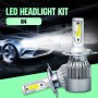 2 PCS C9 H4 18W 1800LM 6000K Waterproof IP68 Car Auto LED Headlight with 2 COB LED Lamps, DC 9-36V(White Light)