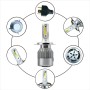 2 PCS C9 H4 18W 1800LM 6000K Waterproof IP68 Car Auto LED Headlight with 2 COB LED Lamps, DC 9-36V(White Light)