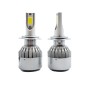 2 PCS C9 H7 18W 1800LM 6000K Waterproof IP68 Car Auto LED Headlight with 2 COB LED Lamps, DC 9-36V(White Light)