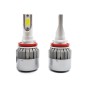 2 PCS C9 H8/H11 18W 1800LM 6000K Waterproof IP68 Car Auto LED Headlight with 2 COB LED Lamps, DC 9-36V(White Light)