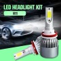 2 PCS C9 H8/H11 18W 1800LM 6000K Waterproof IP68 Car Auto LED Headlight with 2 COB LED Lamps, DC 9-36V(White Light)