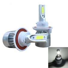 2 PCS C9 H13 18W 1800LM 6000K Waterproof IP68 Car Auto LED Headlight with 2 COB LED Lamps, DC 9-36V(White Light)