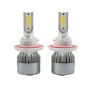 2 PCS C9 H13 18W 1800LM 6000K Waterproof IP68 Car Auto LED Headlight with 2 COB LED Lamps, DC 9-36V(White Light)