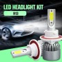 2 PCS C9 H13 18W 1800LM 6000K Waterproof IP68 Car Auto LED Headlight with 2 COB LED Lamps, DC 9-36V(White Light)