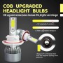 2 PCS C9 H13 18W 1800LM 6000K Waterproof IP68 Car Auto LED Headlight with 2 COB LED Lamps, DC 9-36V(White Light)