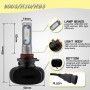 2 PCS 9005 IP65 Waterproof White Light 6 CSP LED Car Headlight Bulb, 9-36V / 18W, 6000K / 2000LM