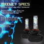 2 PCS 9005 IP65 Waterproof White Light 6 CSP LED Car Headlight Bulb, 9-36V / 18W, 6000K / 2000LM