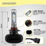 2 PCS 9006 IP65 Waterproof White Light 6 CSP LED Car Headlight Bulb, 9-36V / 18W, 6000K / 2000LM