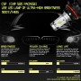 2 PCS 9007 IP65 Waterproof White Light 12 CSP LED Car Headlight Bulb, 9-36V / 18W, 6000K / 2000LM