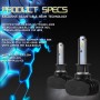 2 PCS H1 IP65 Waterproof White Light 6 CSP LED Car Headlight Bulb, 9-36V / 18W, 6000K / 2000LM