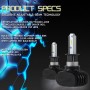 2 PCS H3 IP65 Waterproof White Light 6 CSP LED Car Headlight Bulb, 9-36V / 18W, 6000K / 2000LM