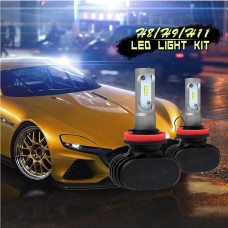 2 PCS H11 IP65 Waterproof White Light 6 CSP LED Car Headlight Bulb, 9-36V / 18W, 6000K / 2000LM