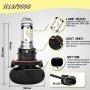 2 PCS H13 IP65 Waterproof White Light 12 CSP LED Car Headlight Bulb, 9-36V / 18W, 6000K / 2000LM