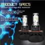 2 PCS H13 IP65 Waterproof White Light 12 CSP LED Car Headlight Bulb, 9-36V / 18W, 6000K / 2000LM