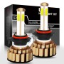 2 PCS Auto Car HB3/9005/H10 28W 2200LM 6000K Pure White COB LED Headlight Bulbs Conversion Kit, DC 9-36V