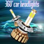 2 PCS Auto Car H4/9003/HB2 30W 2400LM 6000K Pure White COB LED Headlight Bulbs Conversion Kit, DC 9-36V