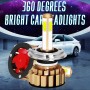 2 PCS Auto Car H4/9003/HB2 30W 2400LM 6000K Pure White COB LED Headlight Bulbs Conversion Kit, DC 9-36V