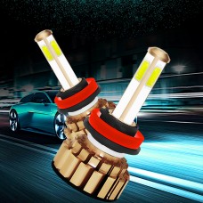 2 PCS Auto Car H8/H9/H11 28W 2200LM 6000K Pure White COB LED Headlight Bulbs Conversion Kit, DC 9-36V