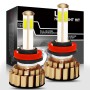 2 PCS Auto Car H8/H9/H11 28W 2200LM 6000K Pure White COB LED Headlight Bulbs Conversion Kit, DC 9-36V