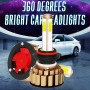 2 PCS Auto Car HB4/9006 28W 2200LM 6000K Pure White COB LED Headlight Bulbs Conversion Kit, DC 9-36V