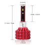 2 PCS X9 H1 18W 1800LM 6000K White Light 6 JES2016 LED Car Headlight Lamps, Red Shell, DC 10-30V