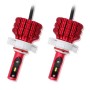 2 PCS X9 H16 18W 1800LM 6000K White Light 6 JES2016 LED Car Headlight Lamps, Red Shell, DC 10-30V