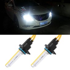 2 PCS 9005 55W 2500LM 5500K White Light HID Conversion Kit LED Car Headlight Lamp Fog Light, Yellow Shell, AC 12V