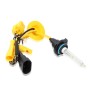 2 PCS 9006 55W 2500LM 5500K White Light HID Conversion Kit LED Car Headlight Lamp Fog Light, Yellow Shell, AC 12V